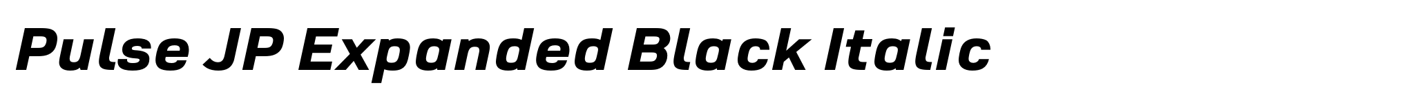 Pulse JP Expanded Black Italic image